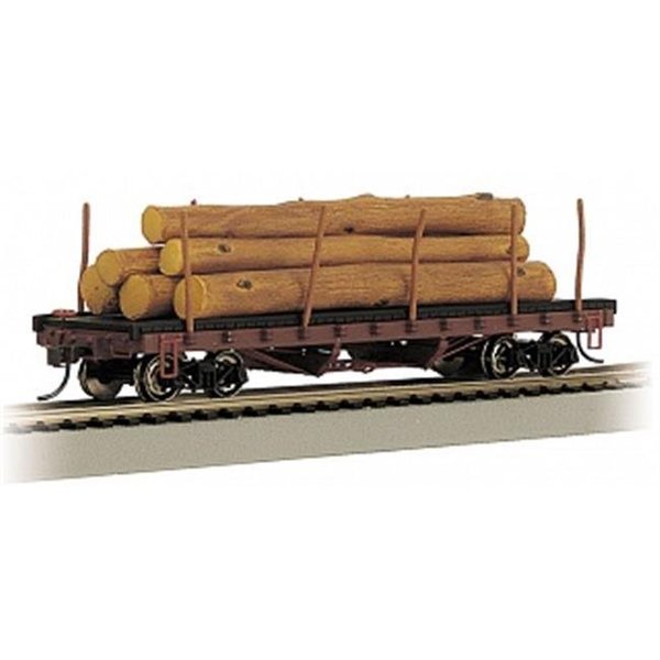 Bachmann Industries Bachmann BAC18332 Ho Scale 40 ft. Log Car with Painted Resin Logs 1906-1935 Version BAC18332